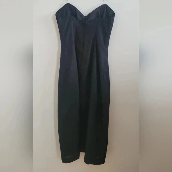 HOLT RENFREW VINTAGE  EMBROIDERED LITTLE BLACK DRESS - Picture 3 of 6